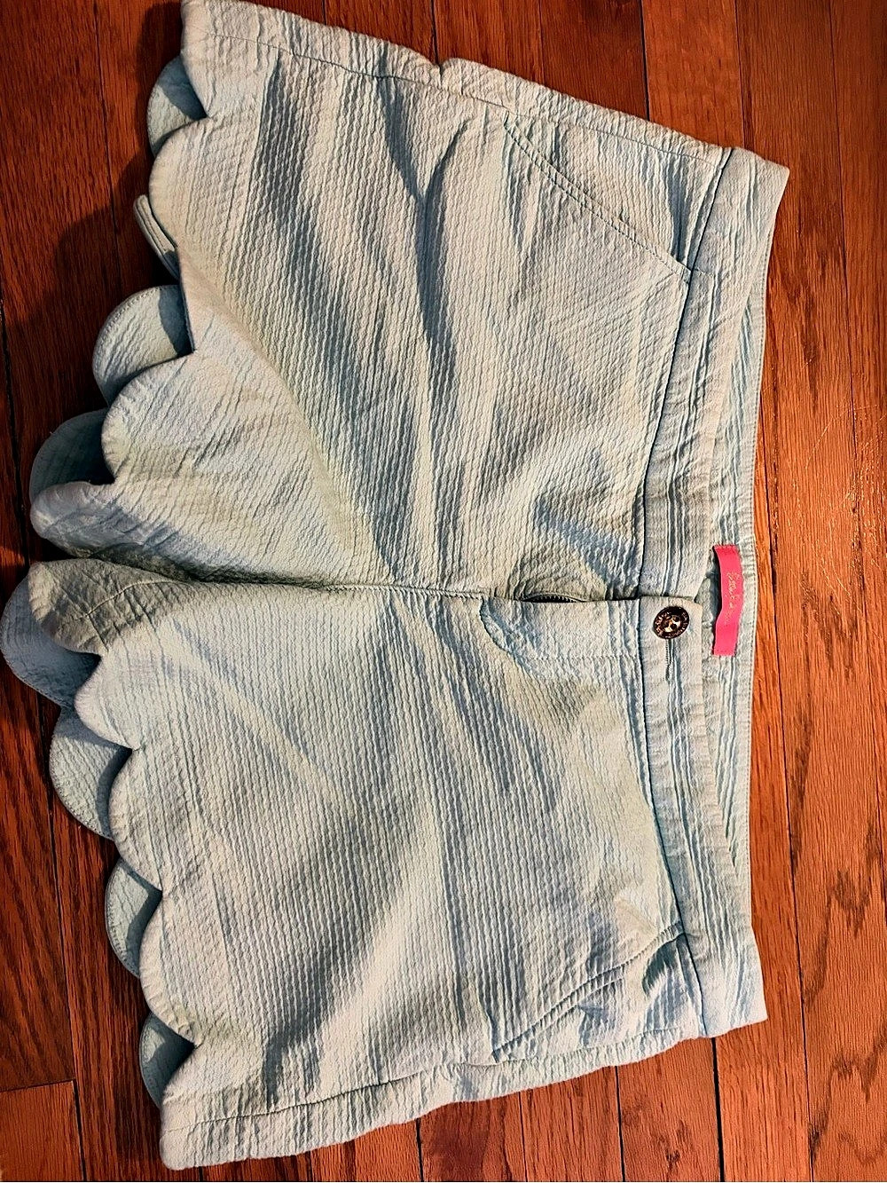 Lilly Pulitzer The Buttercup Short Scalloped Shorts Blue Size 6